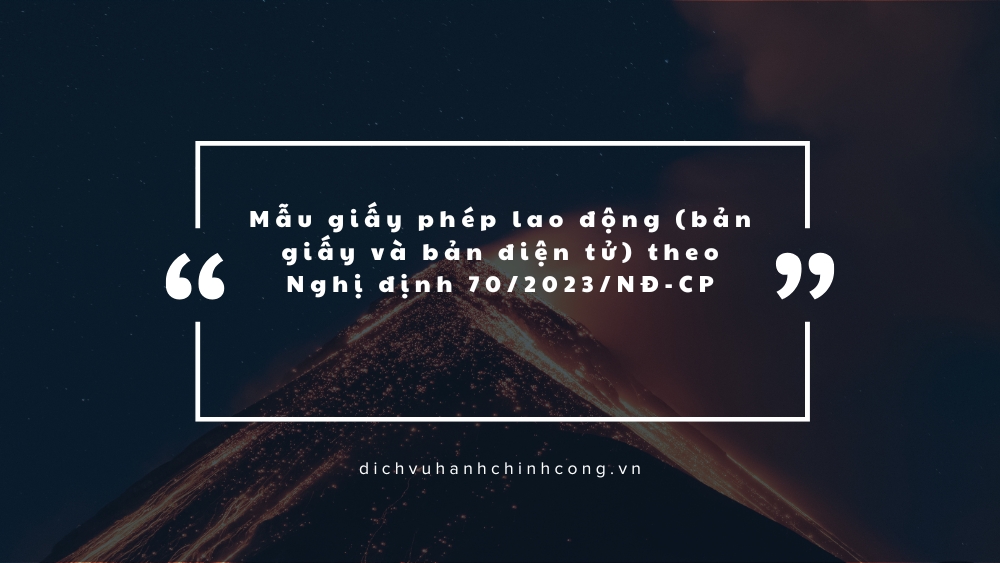 Mẫu Giấy Phép Lao động