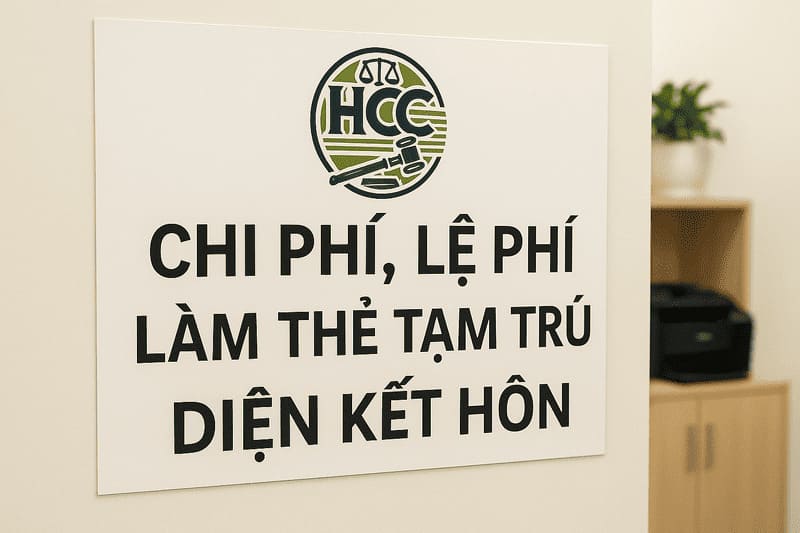 Chi phí, lệ phí làm thẻ tạm trú diện kết hôn
